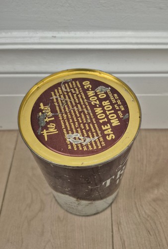 Vintage Royal Triton 10-30 Motor Oil Can FULL Imperial Quart - photo 4
