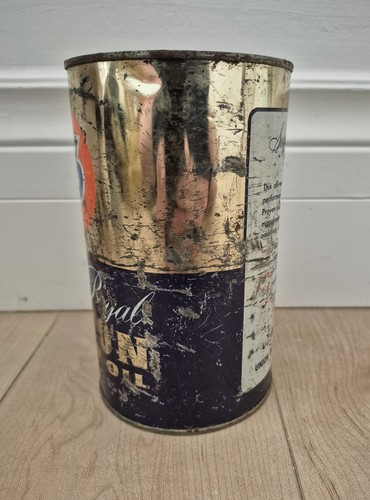 Vintage Super-Royal Triton Motor Oil Can FULL Quart Union 76 - photo 2