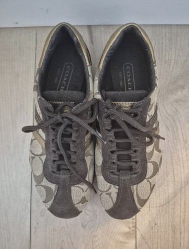 COACH Katelyn Q170 Signature C Sneakers Womens 5M Khaki Brown - photo 4