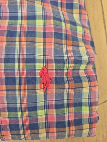 Polo Ralph Lauren Mens Slim Fit Plaid Madras Button Down Shirt - photo 2