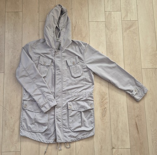 J.Lindeberg Hooded Field Parka Jacket Mens M/L Grey Y2K
