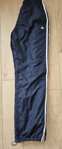 Vintage Adidas 3-Stripe Track Pants — Navy/White, Lined - photo 2
