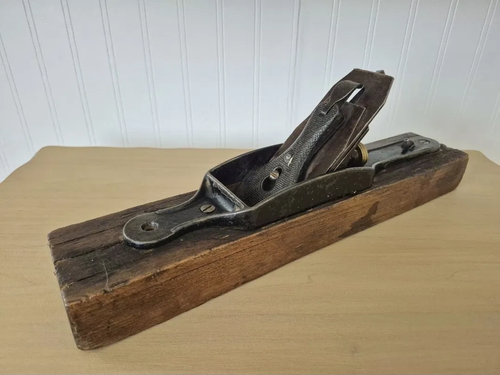 Antique Transitional Wood Hand Plane Dated 1901 C. Lewis - photo 2