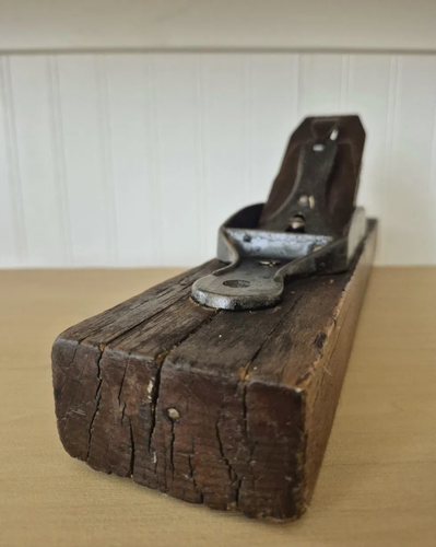 Antique Transitional Wood Hand Plane Dated 1901 C. Lewis - photo 3