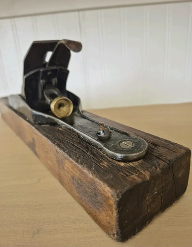 Antique Transitional Wood Hand Plane Dated 1901 C. Lewis - photo 5