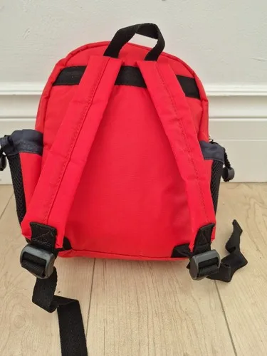 Vintage Disney Mickey Mouse Kids Backpack Red Scooter Print - photo 3