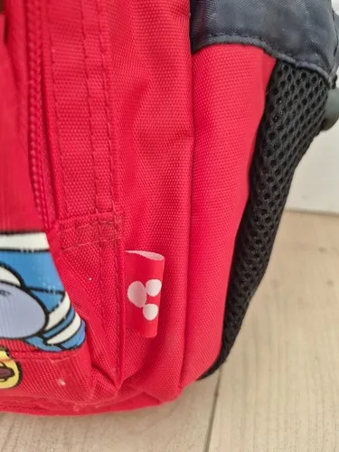 Vintage Disney Mickey Mouse Kids Backpack Red Scooter Print - photo 4