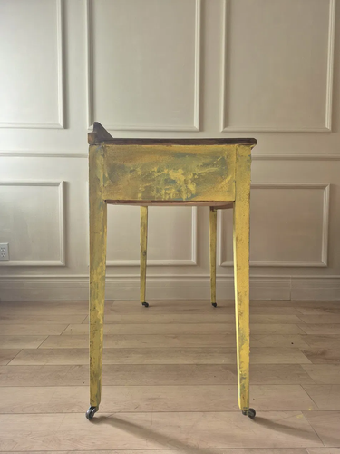 Antique Edwardian Telephone Table Gossip Bench Hand Painted - photo 3