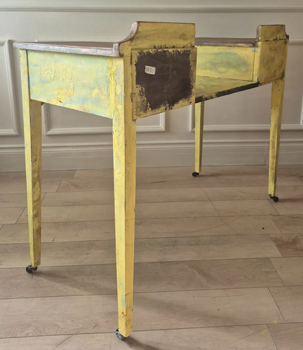 Antique Edwardian Telephone Table Gossip Bench Hand Painted - photo 4