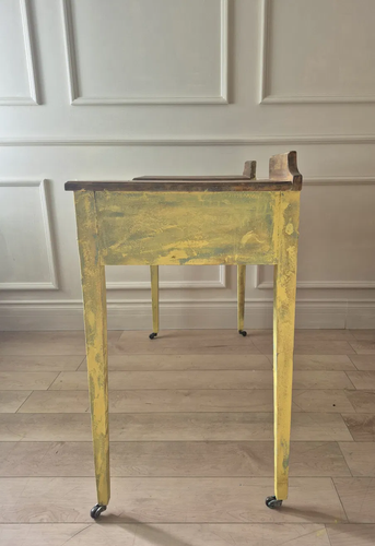 Antique Edwardian Telephone Table Gossip Bench Hand Painted - photo 5
