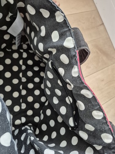 Disney Store Mickey Minnie Mouse Red Cream Striped Tote Bag - photo 4