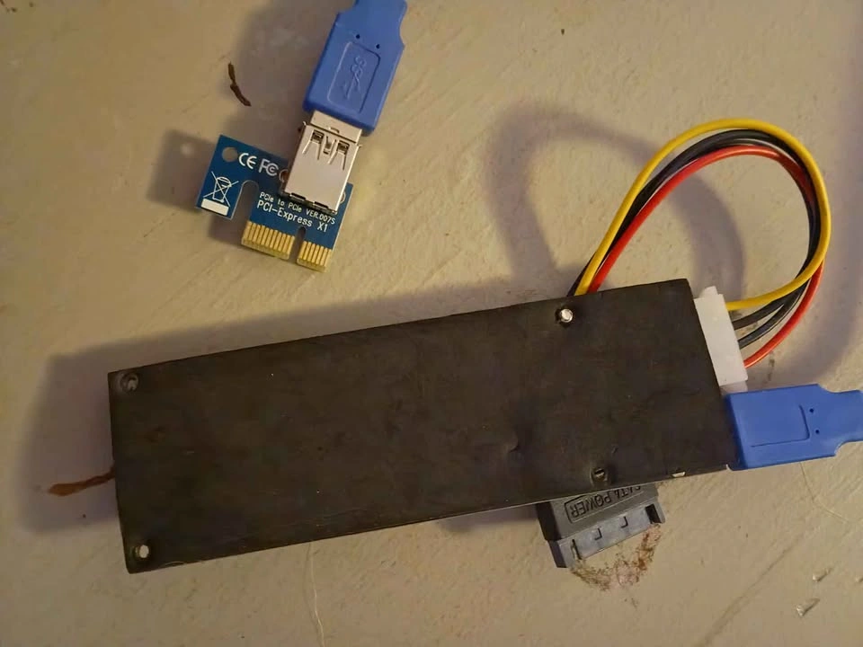 PCI-E 1X to 16X Riser Card with USB 3.0 Cable - photo 3