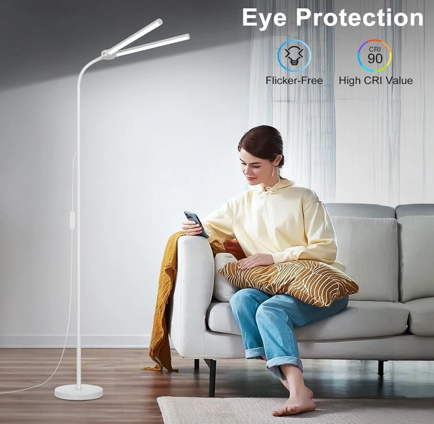 BRAND NEW White 18W 2000LM Dual-Head LED Floor Lamp - photo 4