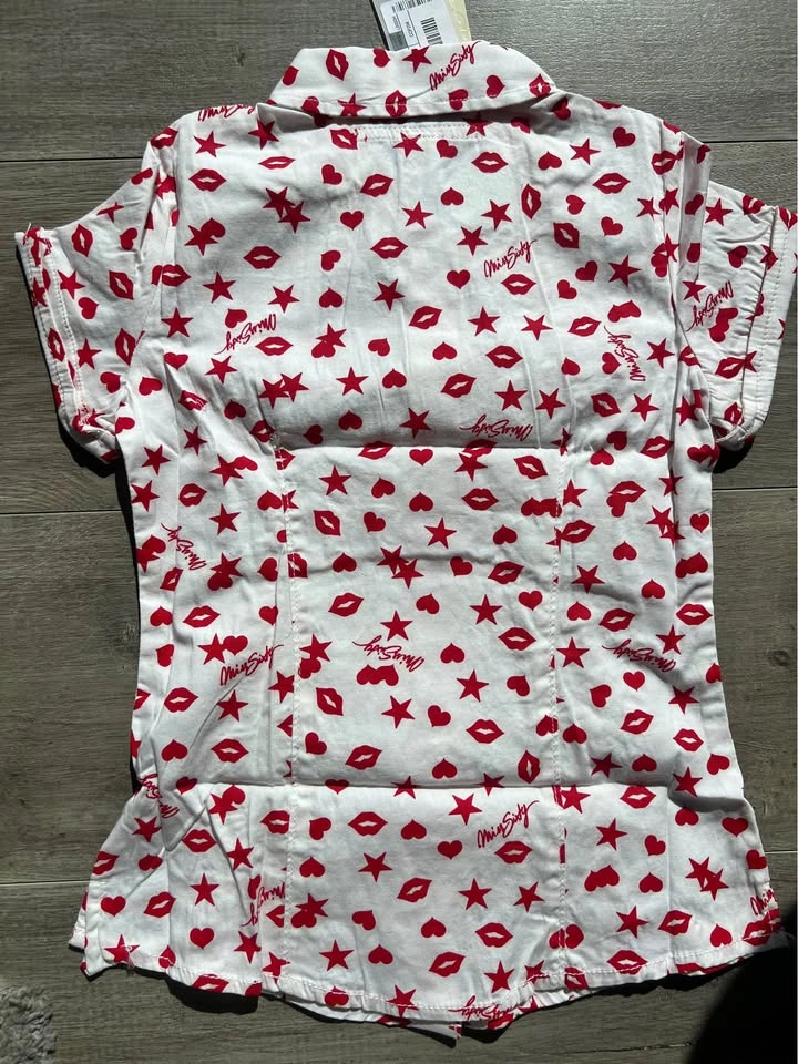 Miss Sixty Lorein Shirt Size 8A Hearts and Stars - photo 3