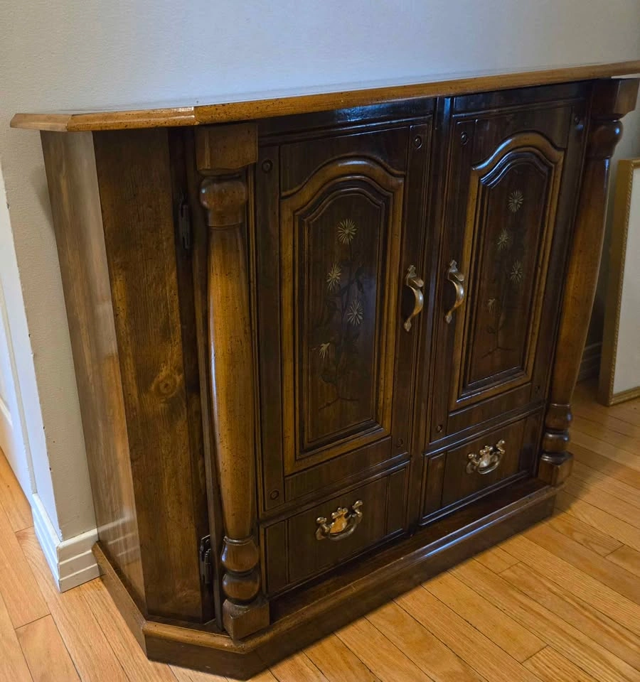 Vintage Entryway Console Table / Hall Cabinet (Slim 12" Depth) - photo 2