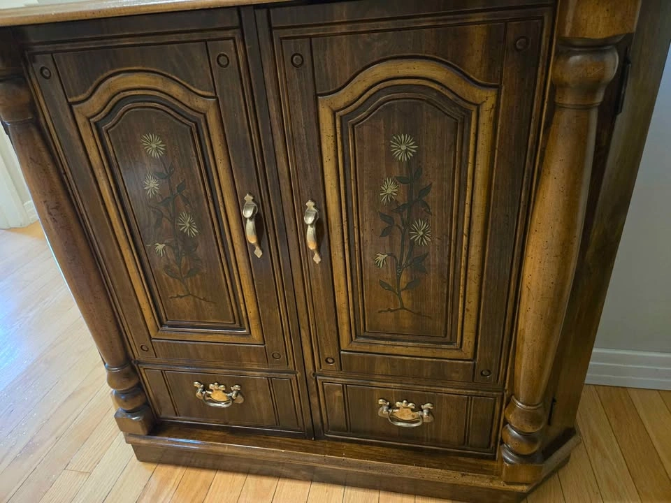 Vintage Entryway Console Table / Hall Cabinet (Slim 12" Depth) - photo 4