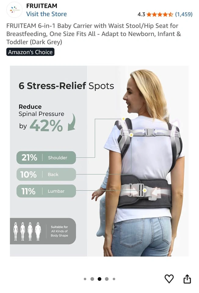 BRANDNEW//FRUITEAM 6-in-1 Baby Carrier - photo 3