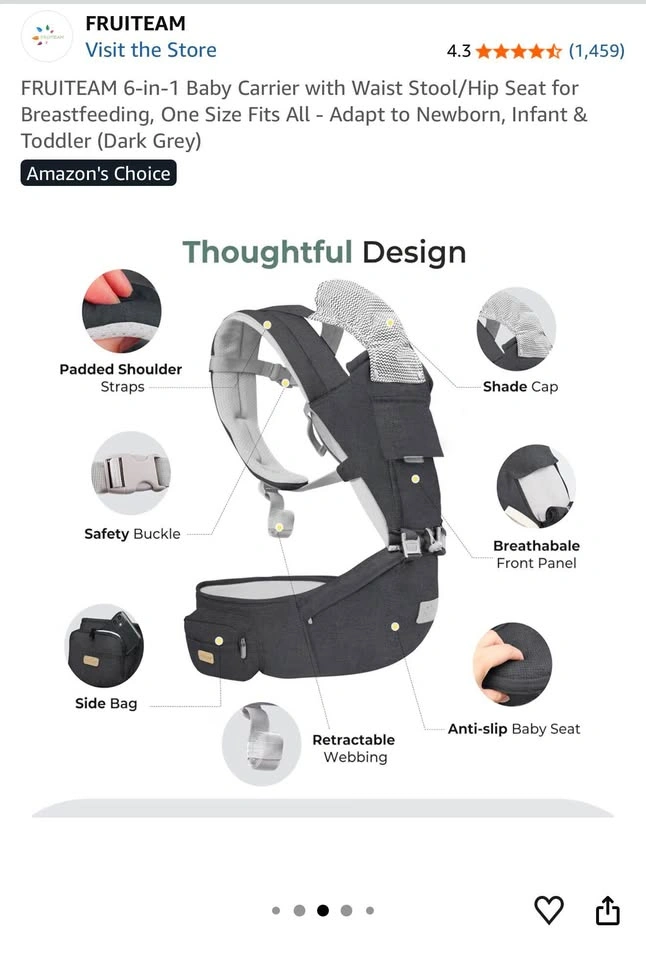 BRANDNEW//FRUITEAM 6-in-1 Baby Carrier - photo 4