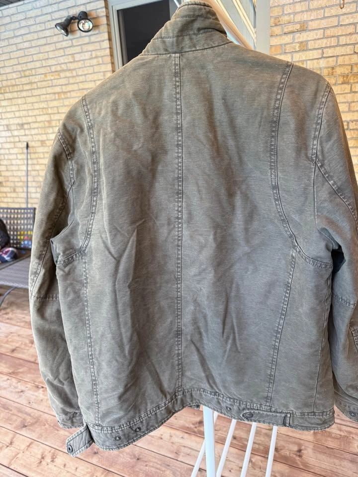 Levi’s Washed Cotton Four Pocket Military Jacket - Olive - photo 4