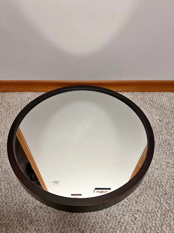 Round Framed Mirror