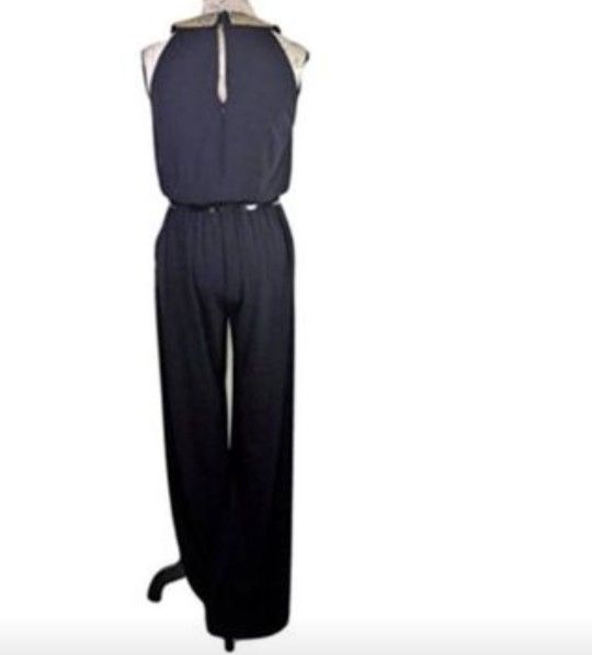 Women's Evening Party Romper Jumpsuit Black Size S - photo 3