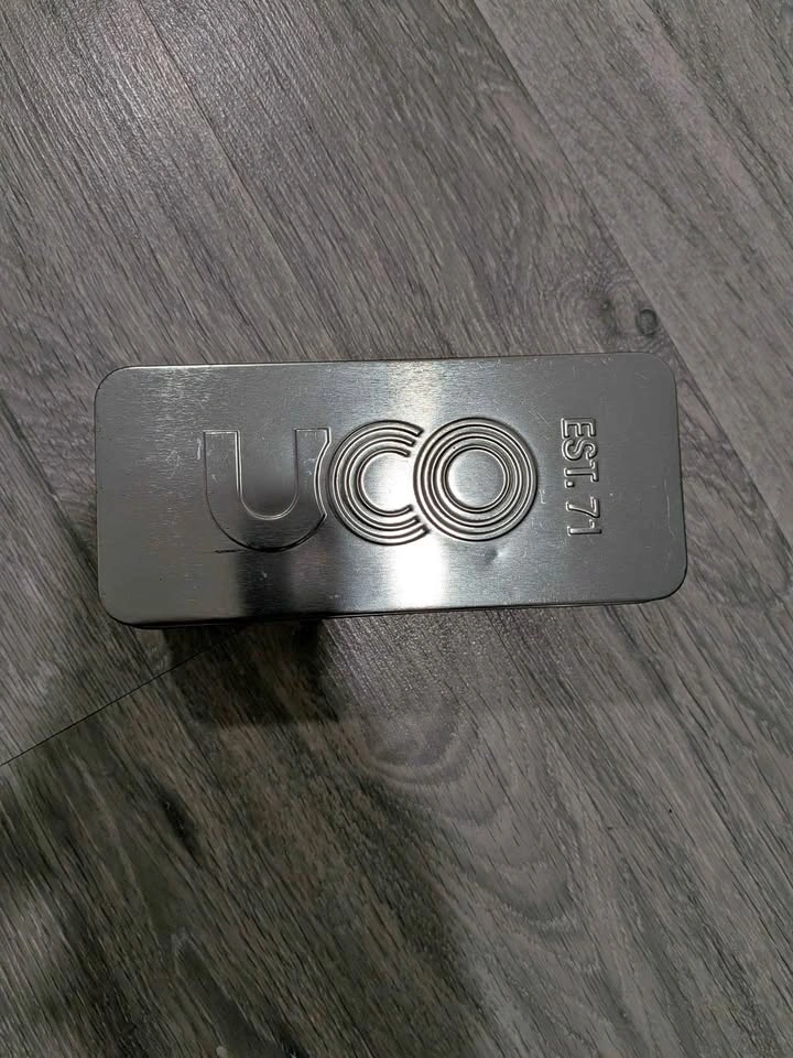 UCO firestarters in tin