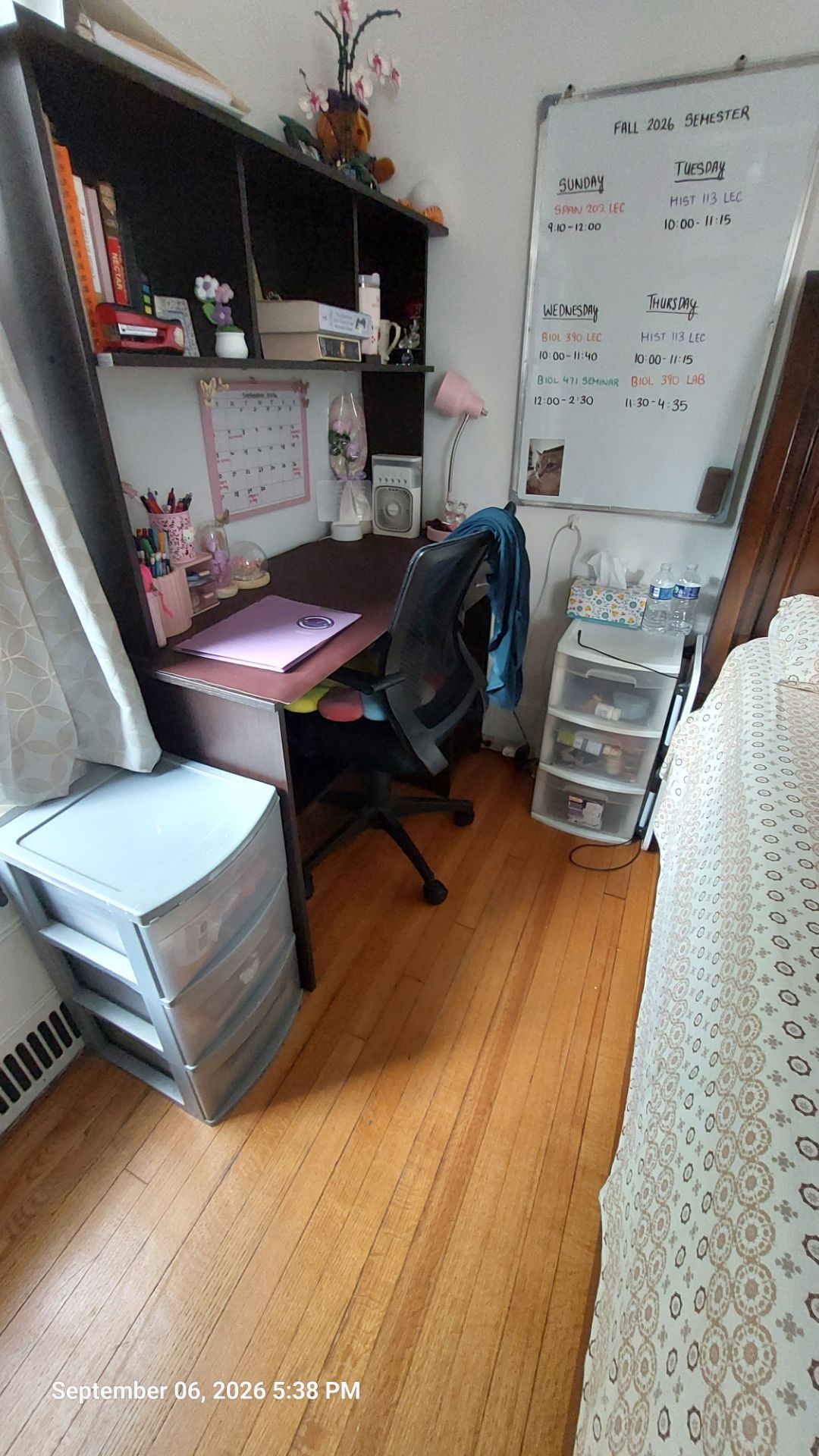 Dark Brown Computer Desk with Hutch