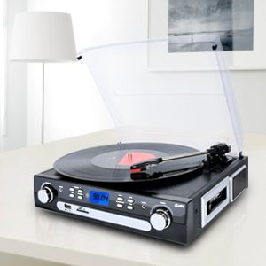 All-in-One Bluetooth Record Player – Vinyl, Tape & Radio - photo 3