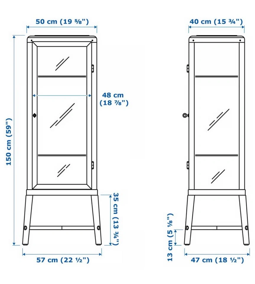 IKEA FABRIKÖR Glass-door Cabinet - photo 2