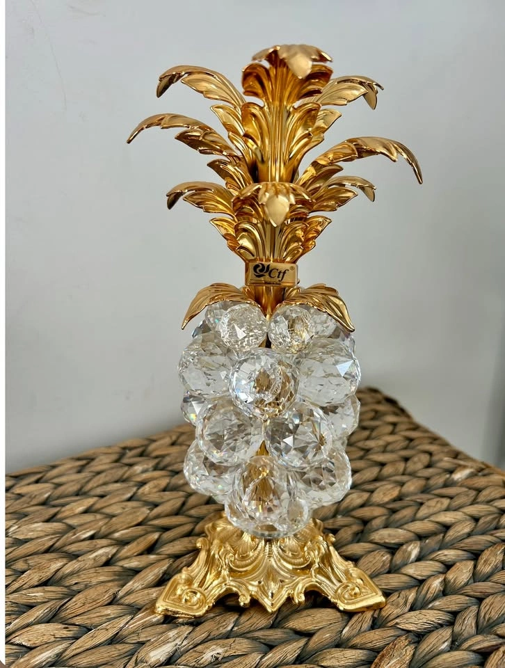 Vintage CTF Italian Crystal Pineapple Set of 3 - photo 2