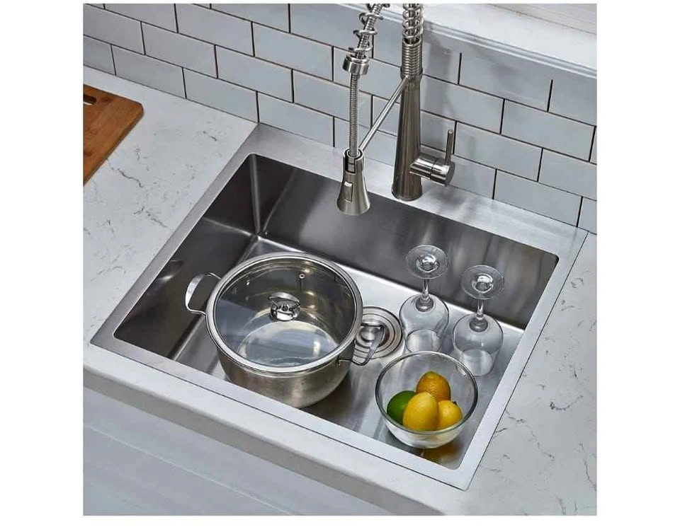 25x22x8 Inch Drop-in Stainless Steel Kitchen/Utility Sink