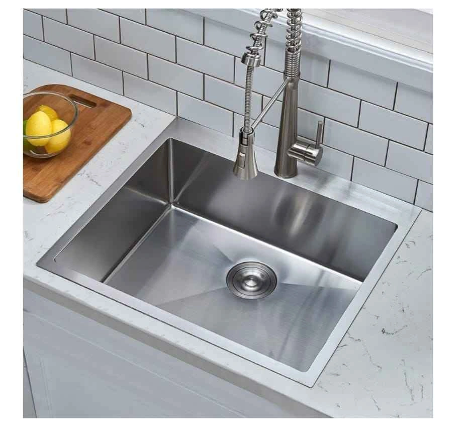 25x22x8 Inch Drop-in Stainless Steel Kitchen/Utility Sink - photo 2
