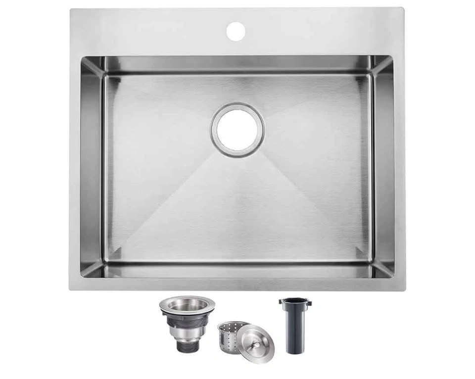 25x22x8 Inch Drop-in Stainless Steel Kitchen/Utility Sink - photo 4