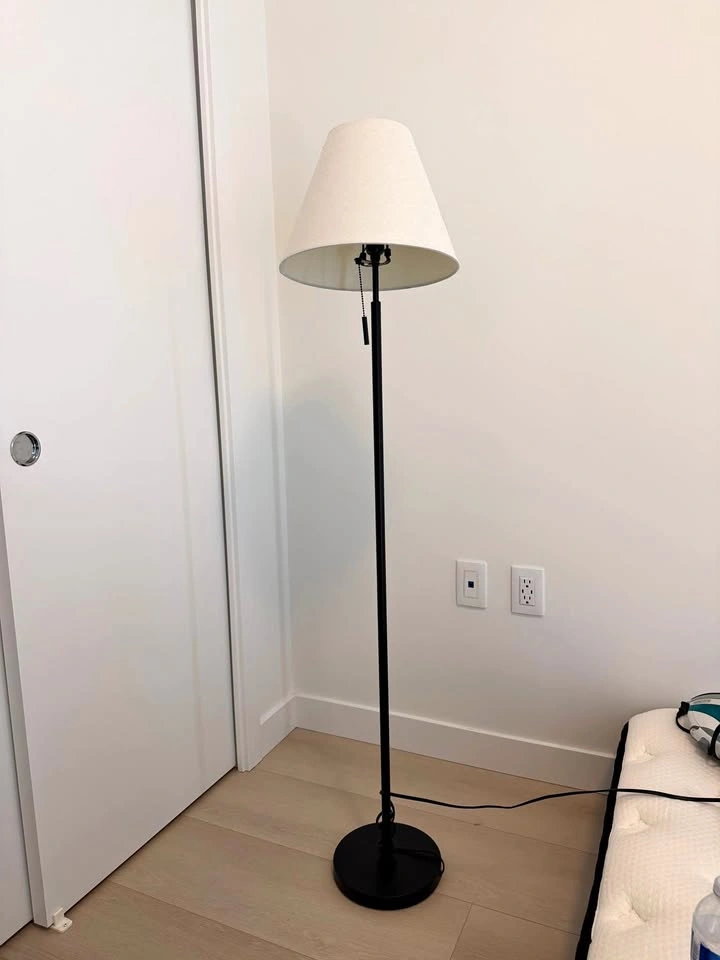 IKEA Floor Lamp – Black Base & White Shade