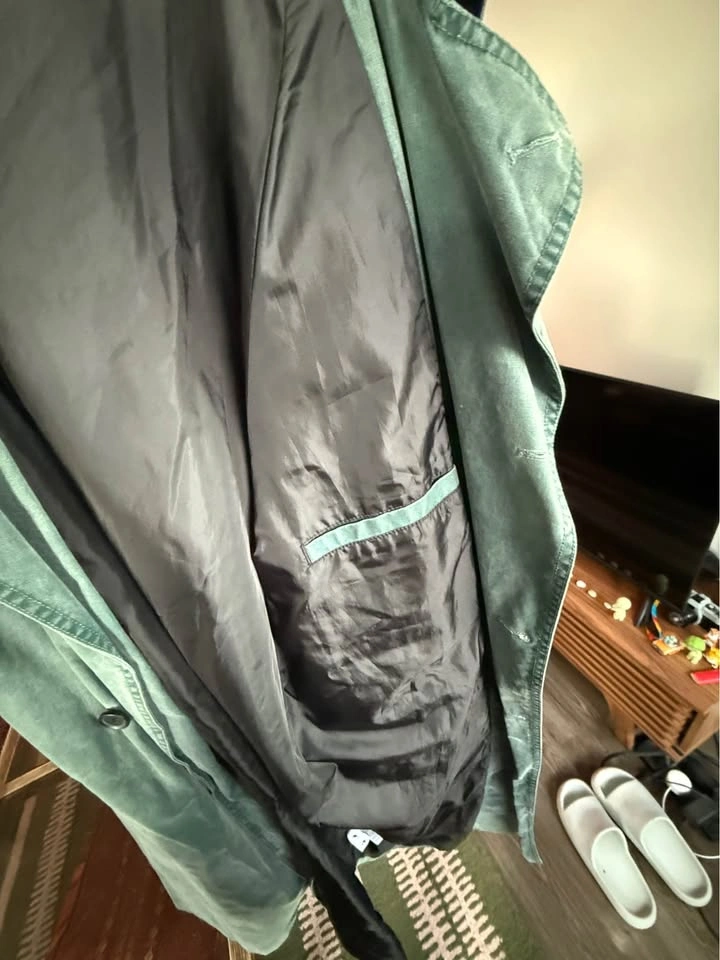 Green trench coat - photo 3