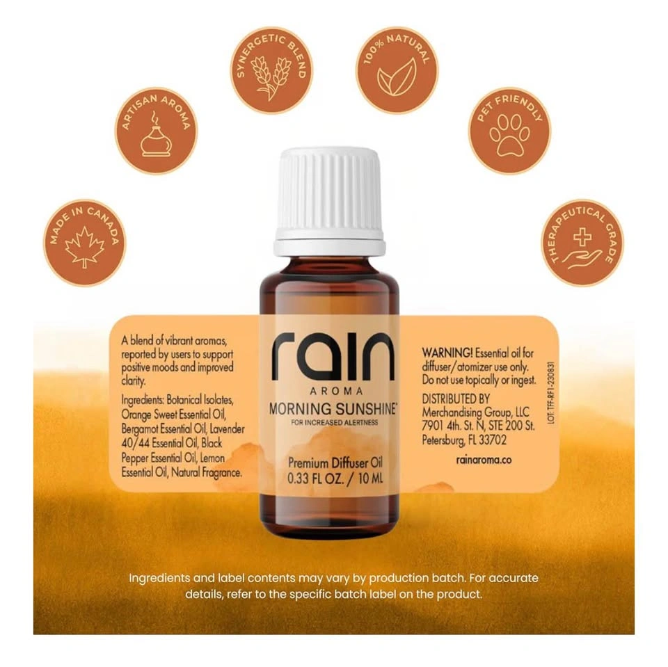 Rain Aroma Morning Sunshine Essential Oil Blend - photo 4