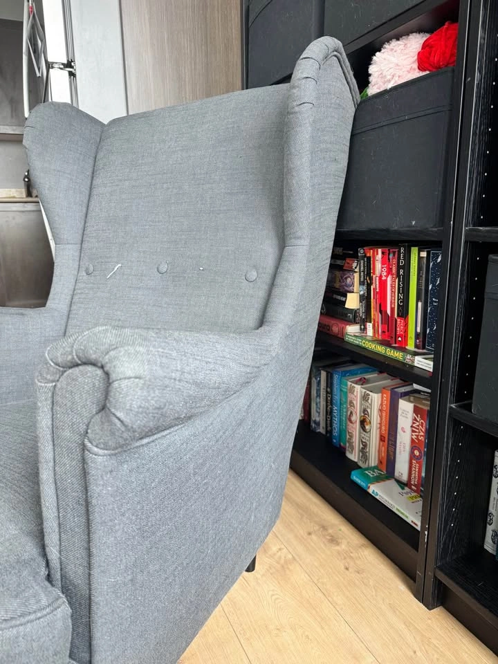 IKEA armchair STRANDMON Nordvalla dark grey - photo 3