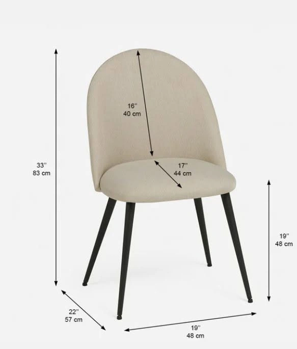 Set of 2 Dining Chairs – Modern Upholstered Chairs – NEW - photo 3