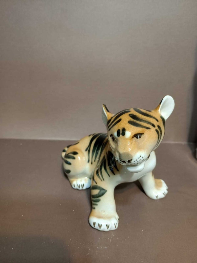 Lomonosov Porcelain Tiger Figurine