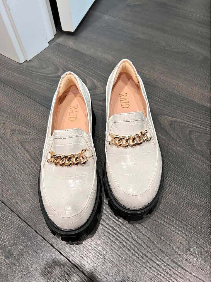 ASOS white loafers