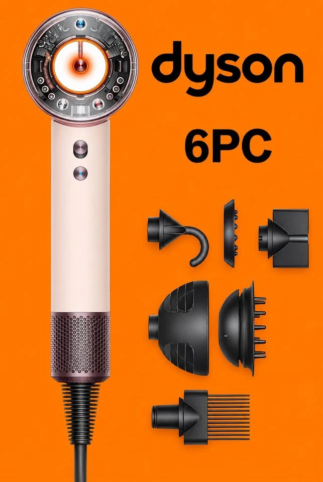 Brand New DYSON 6PC SUPERSONIC NURAL HAIR DRYER - CERAMIC PINK