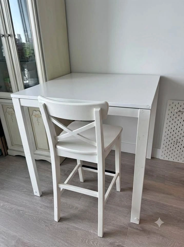 IKEA Table and 2 bar stools