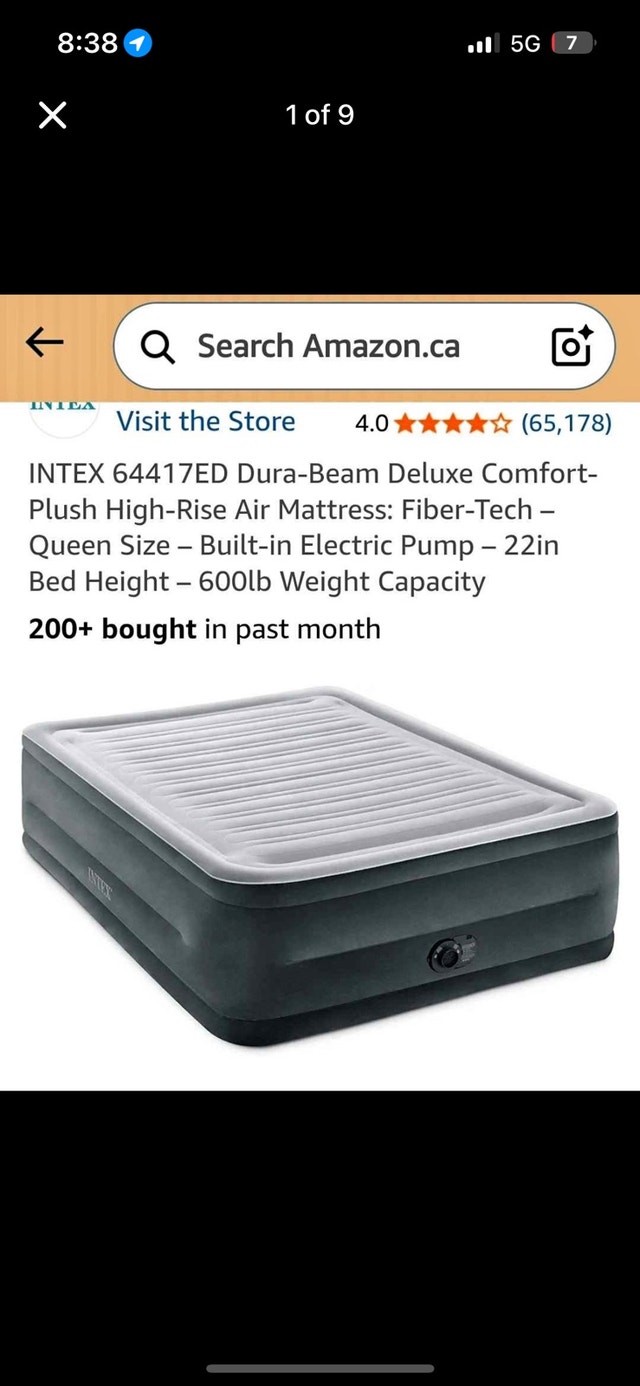 INTEX Dura-Beam Deluxe Comfort-Plush Queen Air Mattress