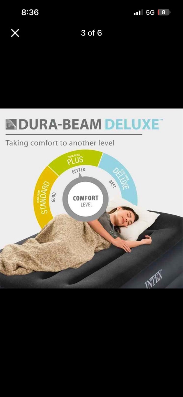 INTEX Dura-Beam Plus Twin Air Mattress with Built-in Pump - photo 3