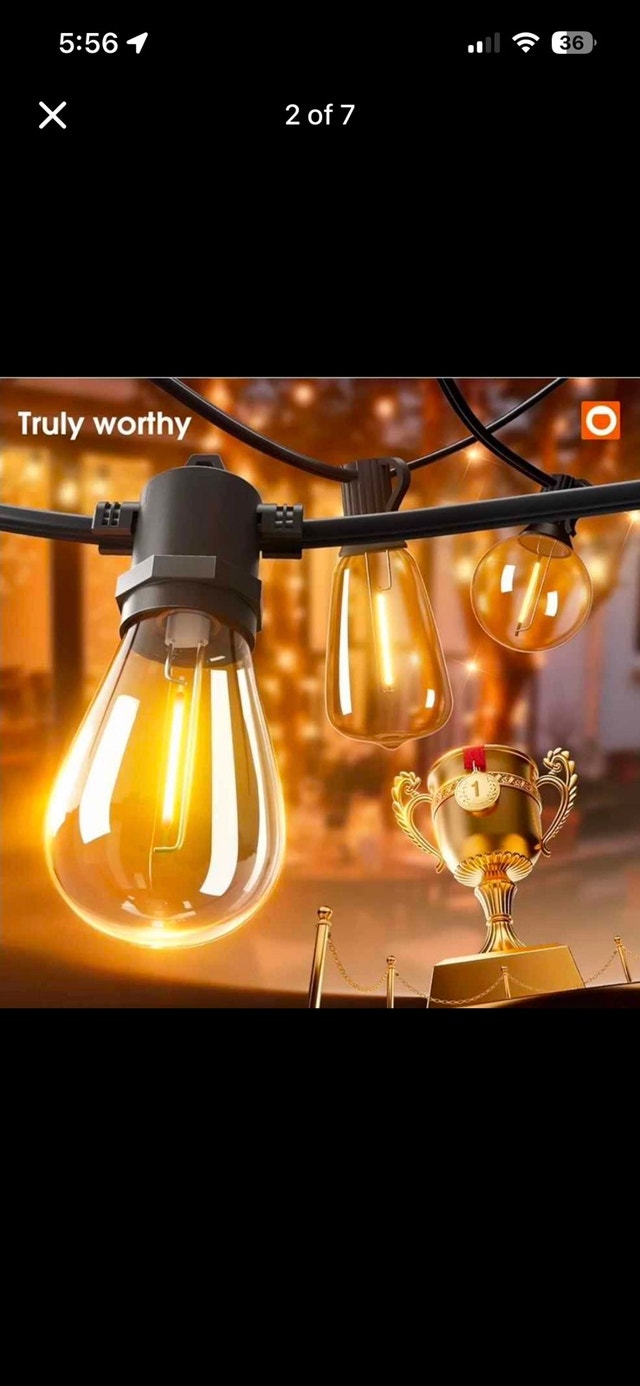 addlon 50FT LED Outdoor String Lights with Remote - photo 2