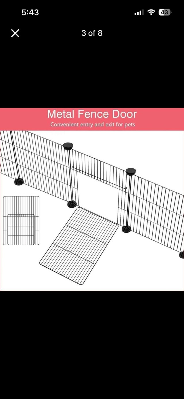 Oillase 12-Panel Small Animal Playpen with Waterproof Mat - photo 3