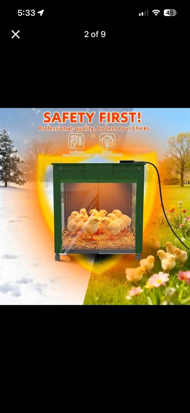 200W Chick Brooder Box & Radiant Heater Kit (Green) - photo 2