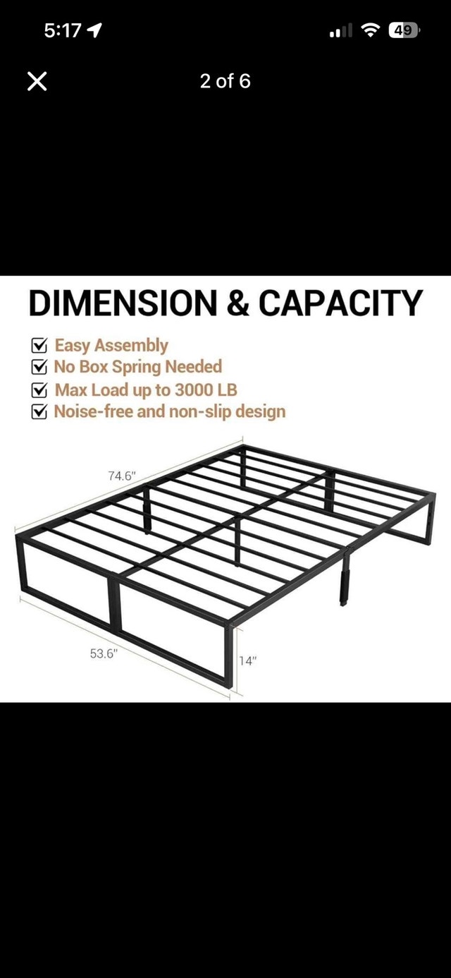 Mashomdec 14-Inch Full Size Heavy-Duty Metal Platform Bed Frame - photo 2