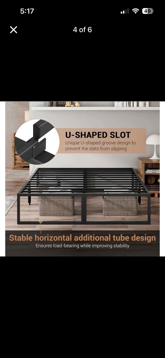 Mashomdec 14-Inch Full Size Heavy-Duty Metal Platform Bed Frame - photo 4