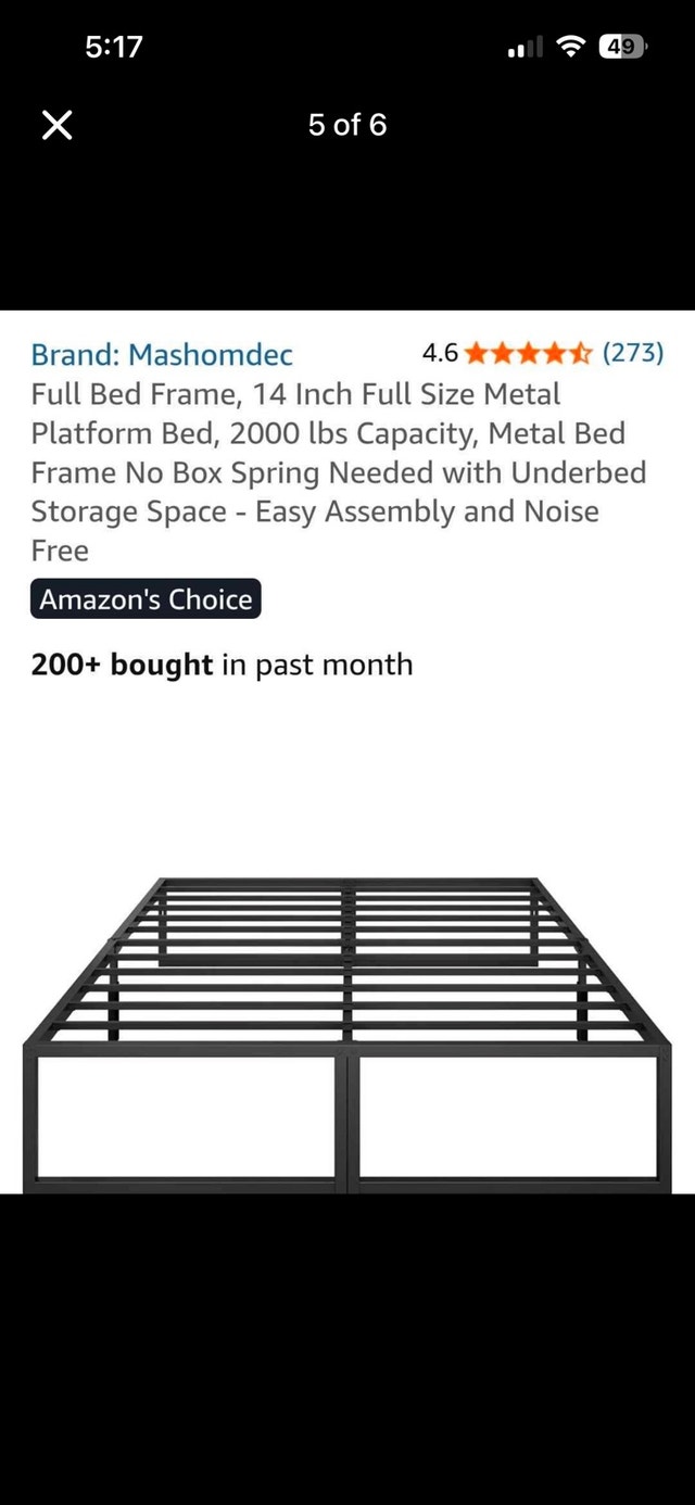 Mashomdec 14-Inch Full Size Heavy-Duty Metal Platform Bed Frame - photo 5